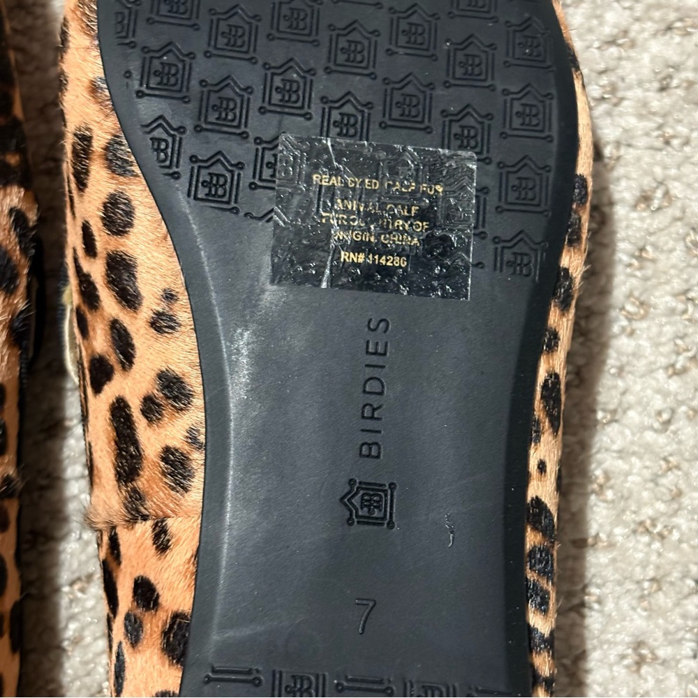 NWOB Birdies The Starling Cheetah Leopard Print Calf Hair Loafer Flats 7 - Picture 10 of 15